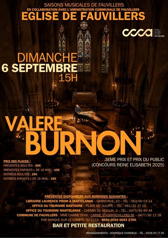 Concerts Saisons Musicales Fauvillers - Valère Burnon