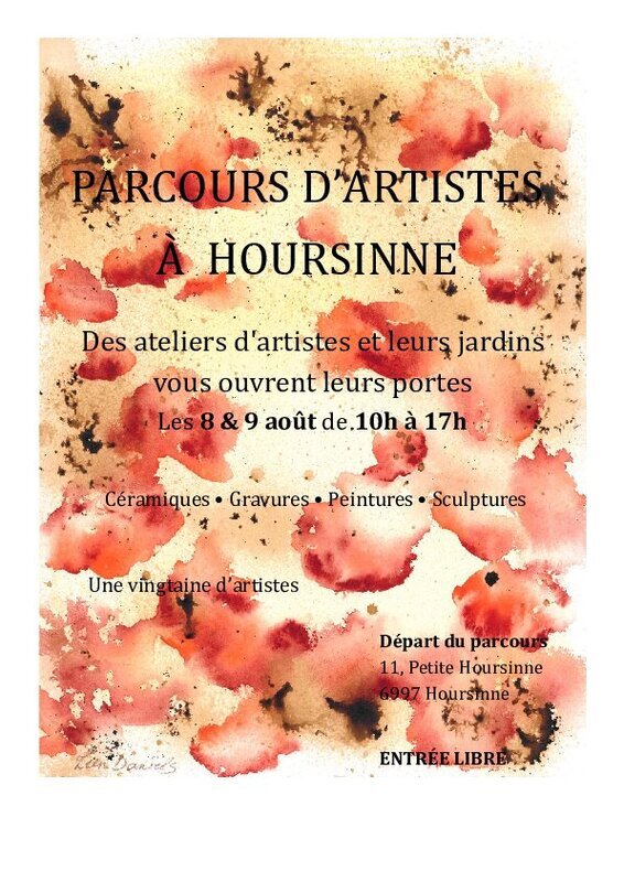 Expositions Parcours d artistes Hoursinne ateliers & jardins