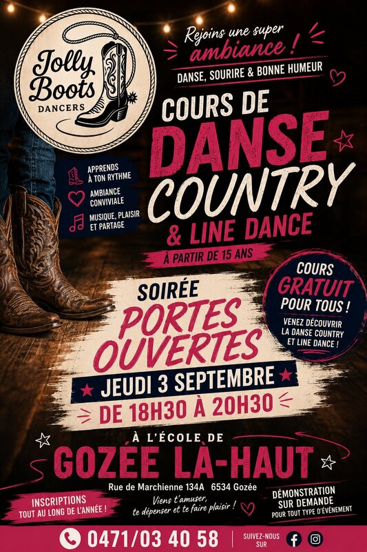 Loisirs Soirée portes ouvertes Jolly Boots Dancers