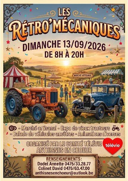 Loisirs Les Réto Mécaniques profit Télévie