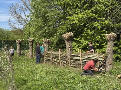 Loisirs Réalisation d’une haie sèche Parc Archéologique Asnapio