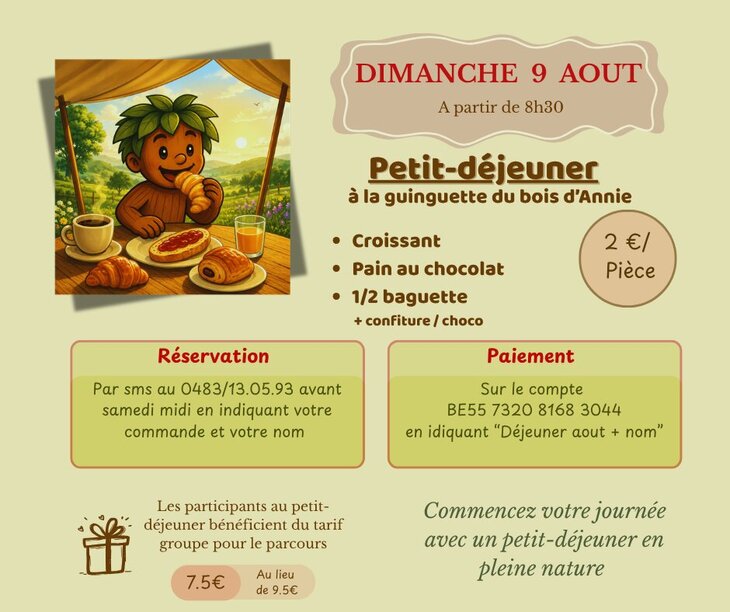 Loisirs Petit déjeuner cœur la nature ☕