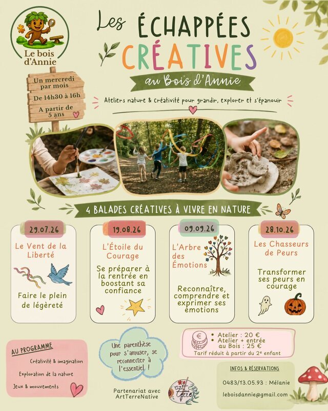 Stages,cours Les échappées créatives pleine nature