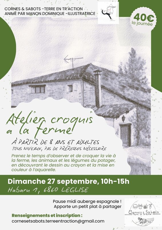 Stages,cours Atelier Croquis & Aquarelle  »