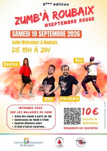 Loisirs Septembre Rouge - Zumb A Roubaix 2ème édition
