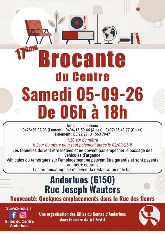  Brocantes  Gilles Centre Anderlues