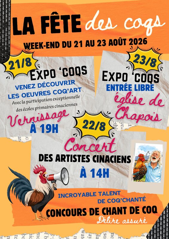Loisirs ⛪ fête coqs - Chapois