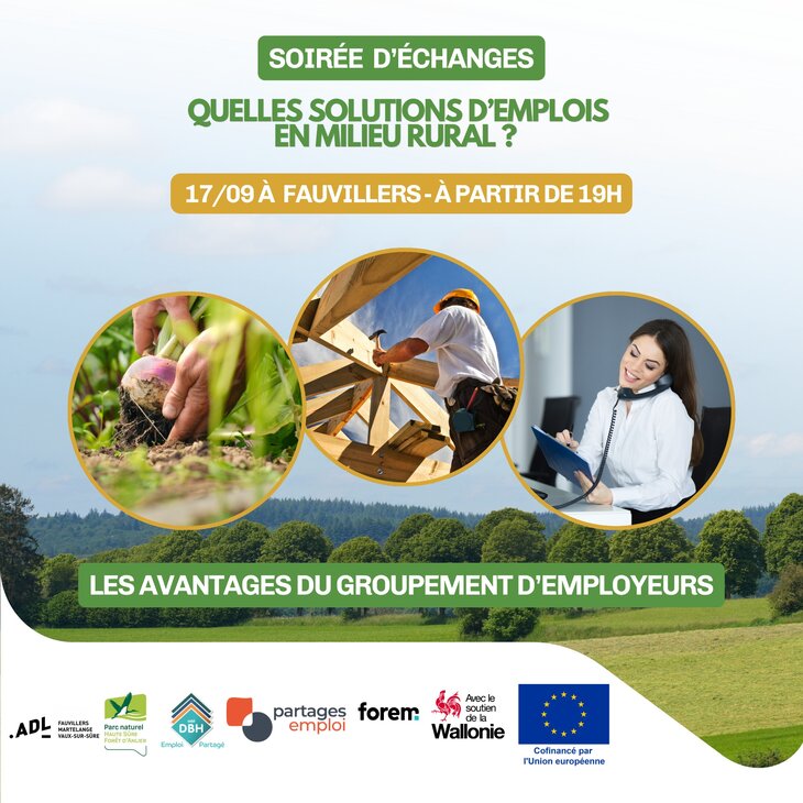 Conférences Soirée d’échanges : quelles solutions d’emplois milieu rural ?