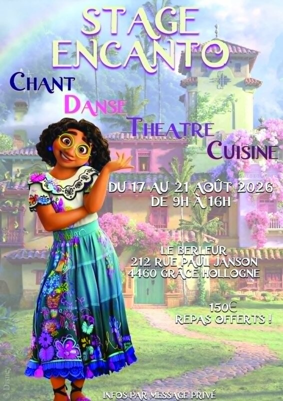 Stages,cours Stage Chant / Danse / Théâtre / Cuisine thême  Encanto 