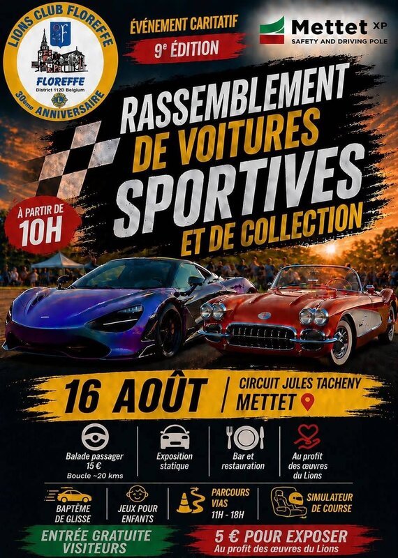 Expositions Rassemblement voitures sportives de collection