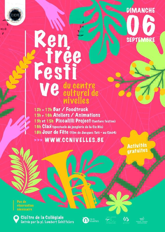 Loisirs Rentrée festive Centre culturel Nivelles - Deuxième édition
