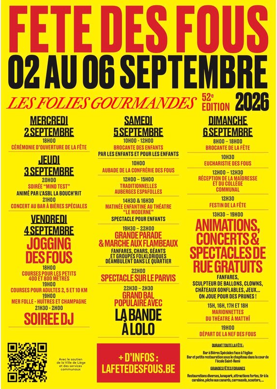 Spectacles Matinées enfantines la Fête Fous