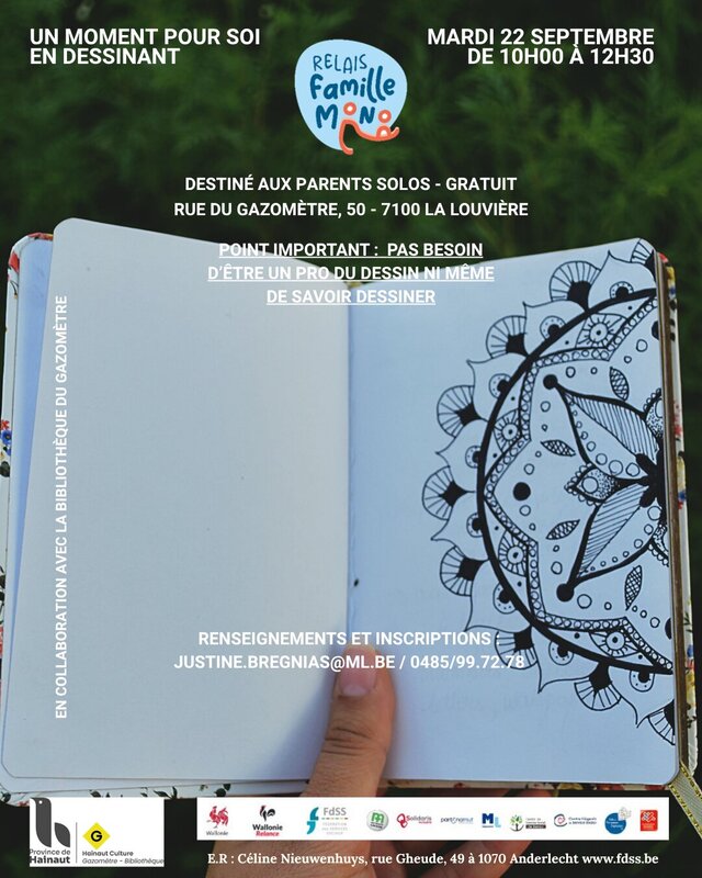 Conférences Relais Familles Mono Louvière - moment pour en dessinant