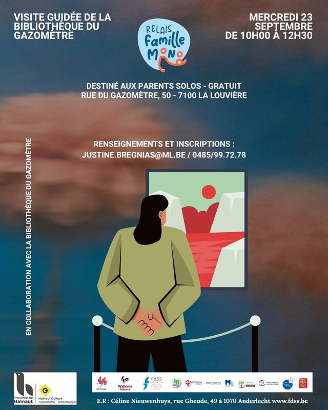 Conférences Relais Familles Mono Louvière - Visite la bibliothèque Gazomètre