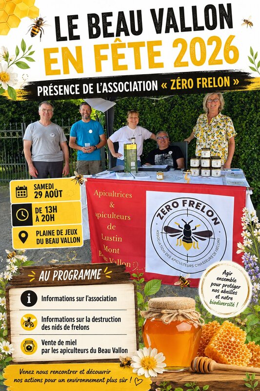 Loisirs Association  Zéro Frelon  infos & vente miel