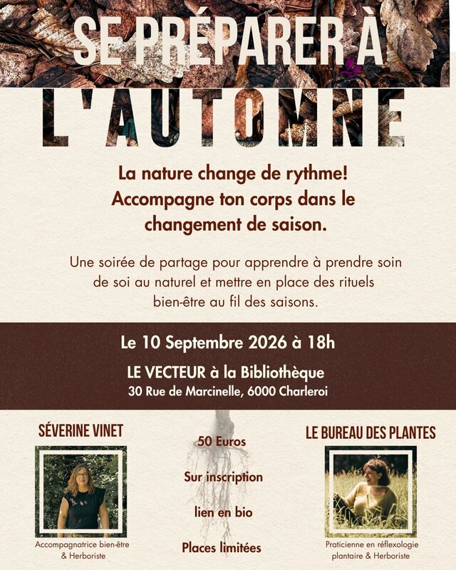 Conférences Se préparer l automne grâce l herboristerie, la réflexologie à Mtc.