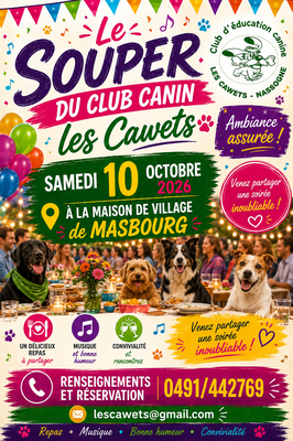 Soirées Souper club canin Cawets |