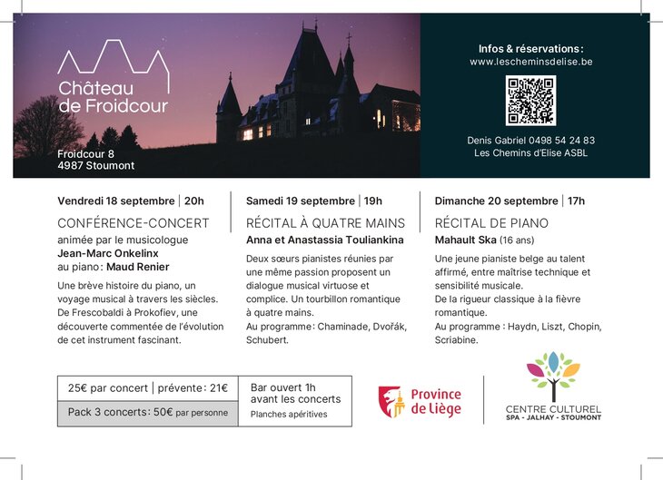 Concerts Weekend piano château