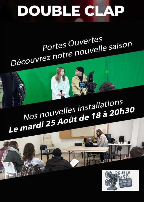 Loisirs Portes ouvertes Double Clap Formation face caméra