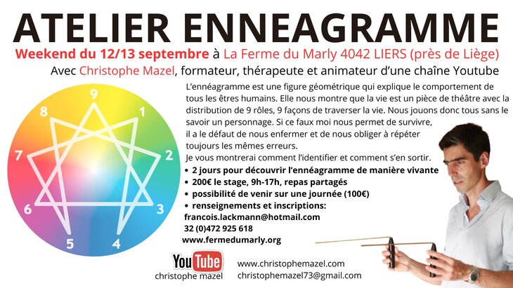 Conférences Atelier l Ennéagramme avec Christophe baguettes