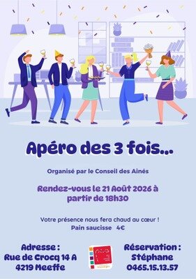 Soirées Apéro 3 fois...