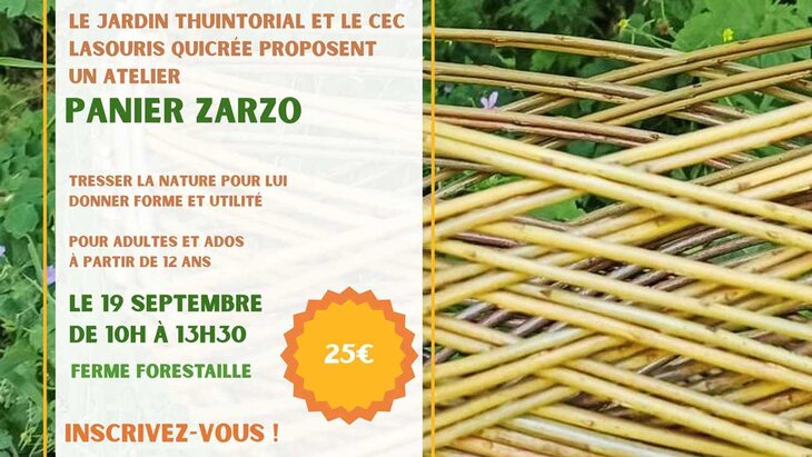Stages,cours Workshop : Panier Zarzo dans cadre « Forestaille fête »