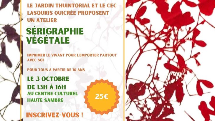 Stages,cours Workshop : Sérigraphie Végétale
