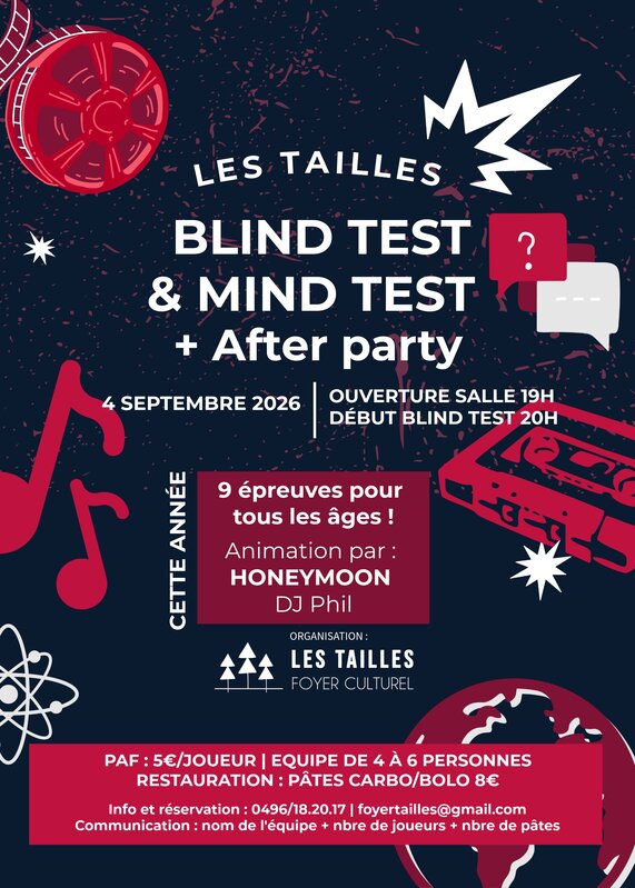 Soirées Blind Test & Mind test + After  Party