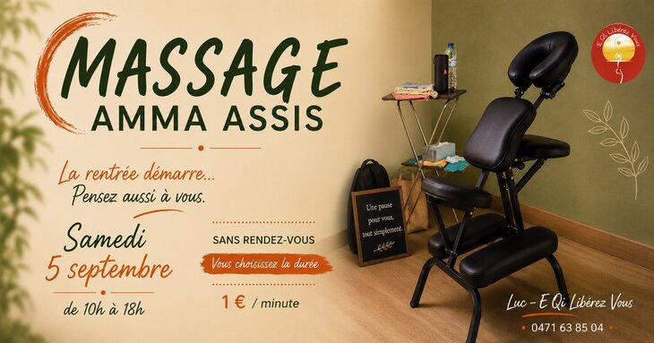 Stages,cours Journée massages chaise