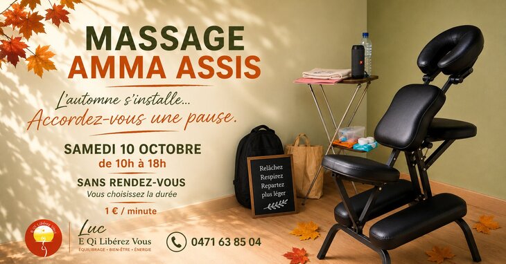 Stages,cours Journée massages chaise