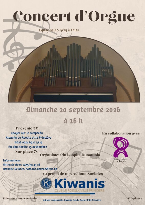 Concerts Concert d Orgue | Église Saint-Géry Thieu