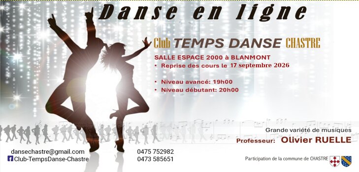 Stages,cours Club Temps Danse Chastre