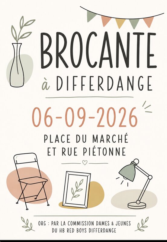  Differdange, brocante la place marché rue piétonne