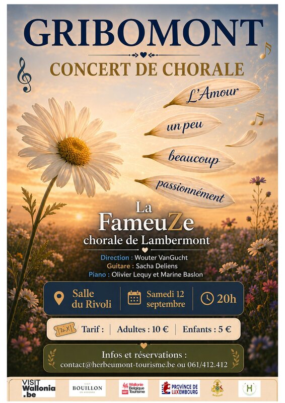 Concerts Concert  La FameuZe Chorale Lambermont  la salle Rivoli  Gribomont