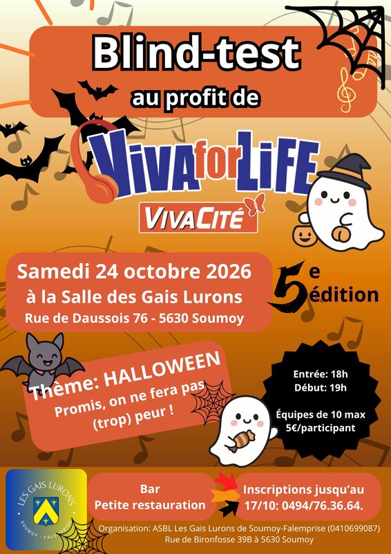 Soirées Blind-Test profit Viva Life
