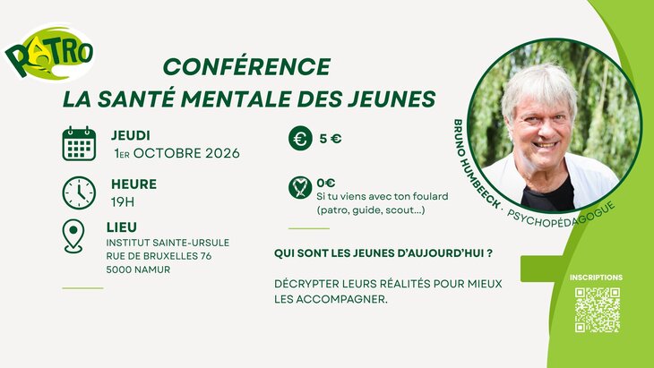 Conférences Conférence Bruno Humbeeck la santé mentale jeunes