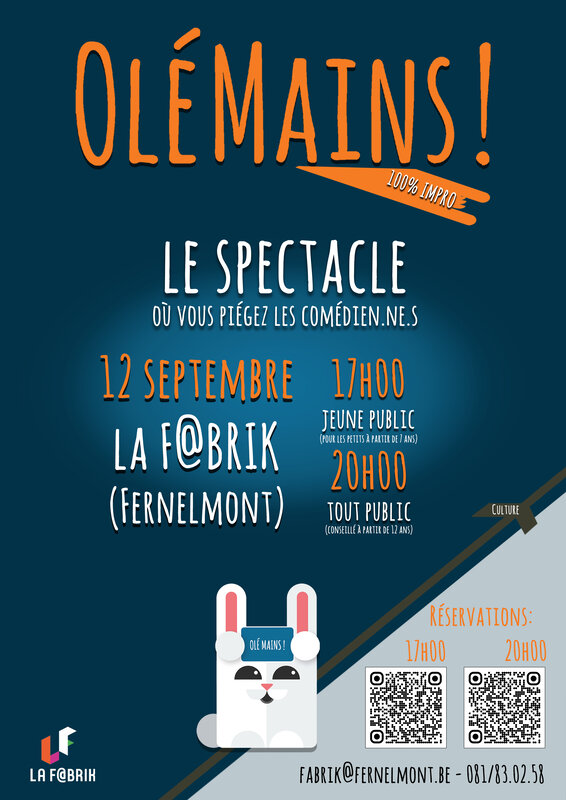 Spectacles Spectacle d impro  OLÉMAINS  ! Tout Public + Kids
