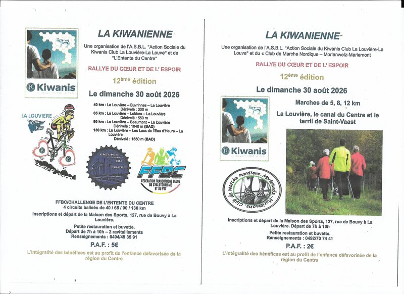 Loisirs La Kiwanienne Rallye Coeur de l Espoir
