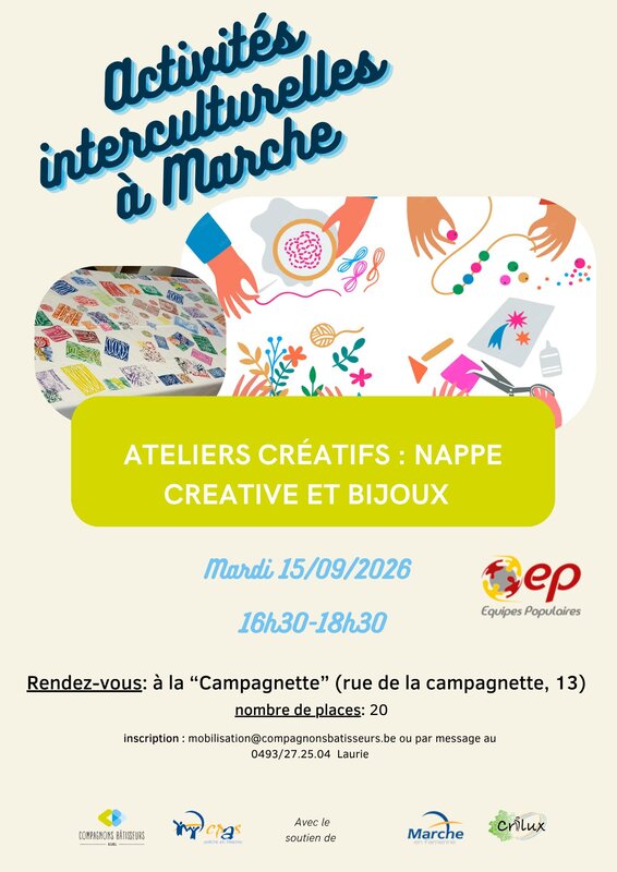 Stages,cours Activités Interculturelles Cuisine monde création bijoux