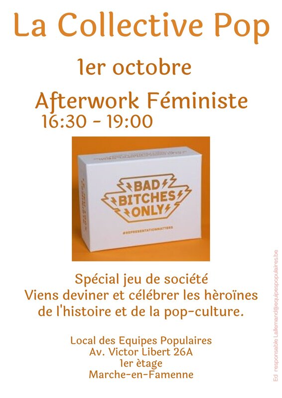 Loisirs After­work ludique autour jeu société Bad Bitches Only »