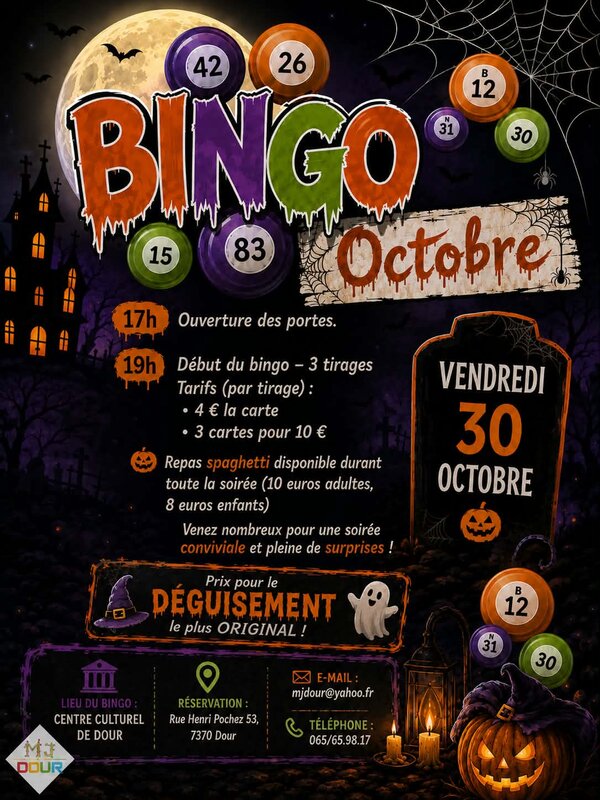 Loisirs Bingo d Halloween