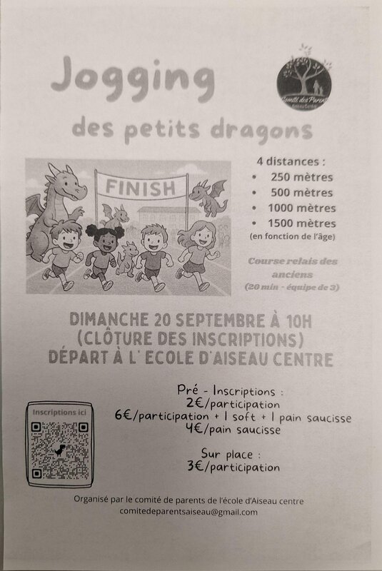 Loisirs Le jogging petits dragons