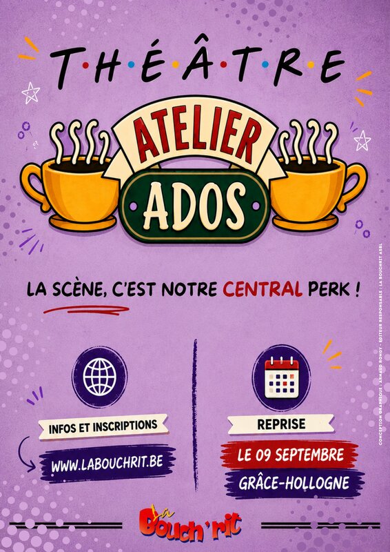 Stages,cours Atelier théâtral - Adolescents groupes) 14h-16h 16h30-18h30