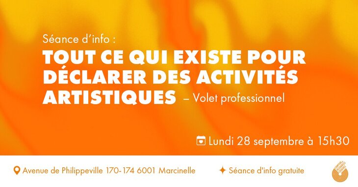 Conférences Déclarer activités artistiques - volet professionnel