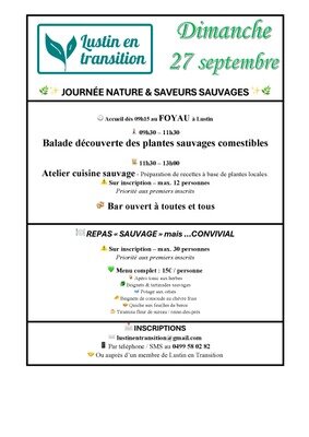 Loisirs Journée Nature & Saveurs sauvages