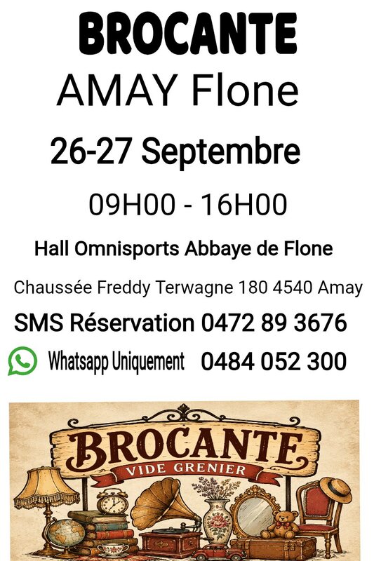  Brocante Flone Hall omnisports amay bas