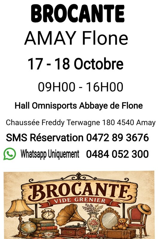  Brocante Flone Hall omnisports amay bas