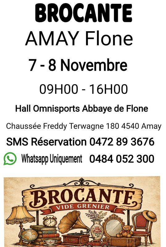  Brocante Hall omnisports Amay flone