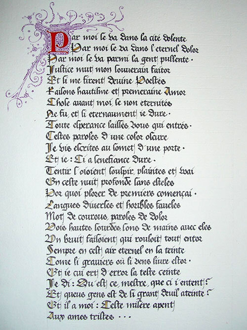 Stages,cours La gothique bâtarde