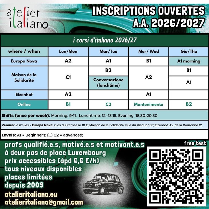 Stages,cours Cours d italien